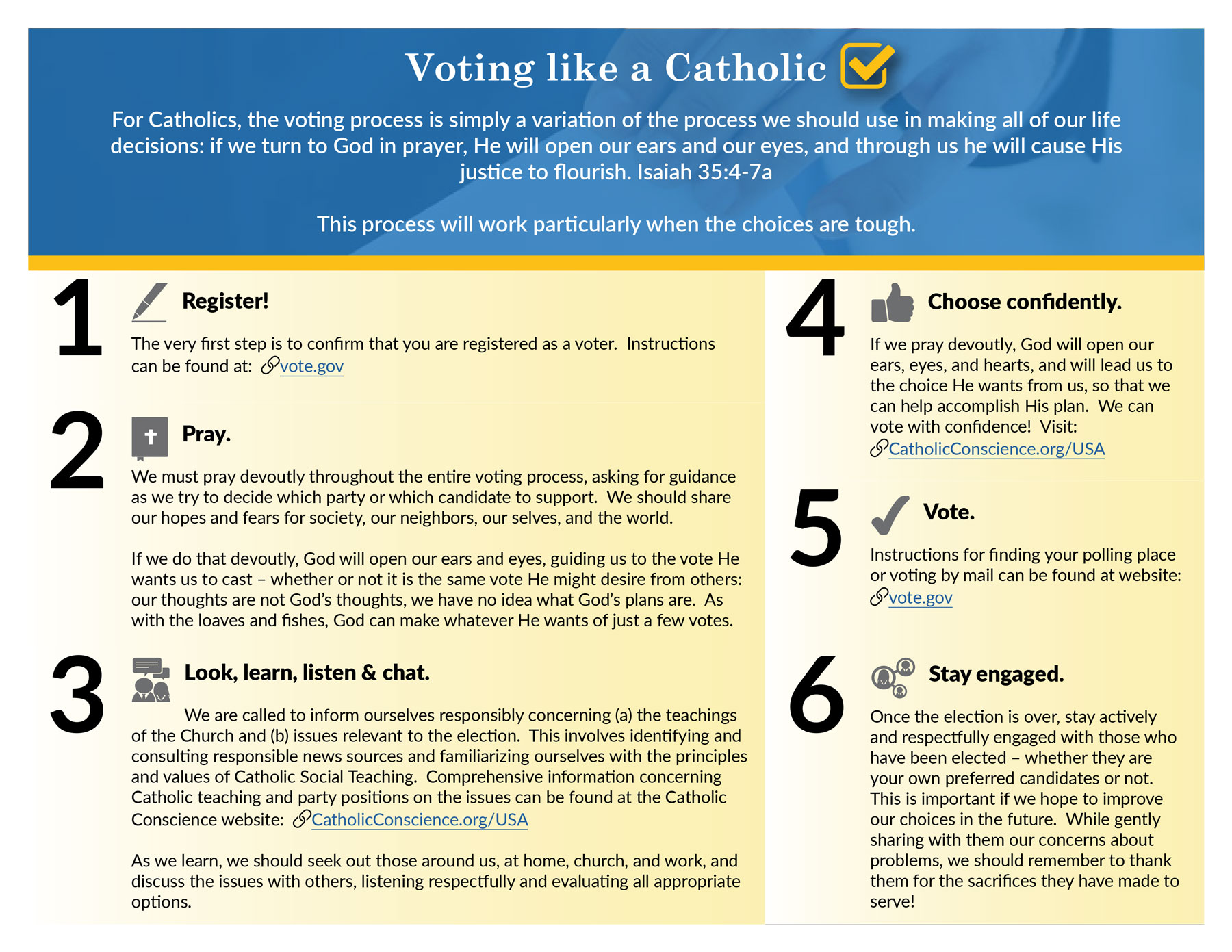 Vote LIke a Catholic (USA Edition)